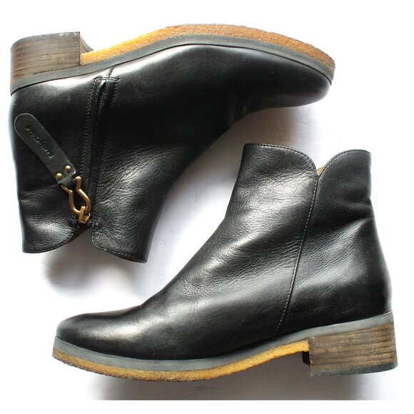 See by Chloe Jamie Leather Ankle Boot / Size 37.5 / Black Rubber Sole - Picture 5 of 11